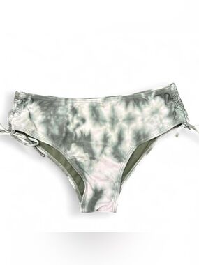 Cyn & Luca Green Tie-Dye Bikini‎ Bottoms with Medium Seat Coverage